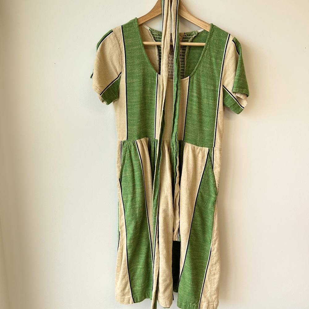 Ace & Jig Green and Cream Midi Dress